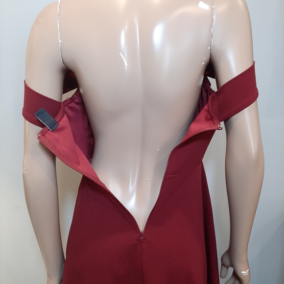 WINDSOR Off Shoulder High Low Formal Dress Sweetheart Fit & Flare - Picture 9 of 14